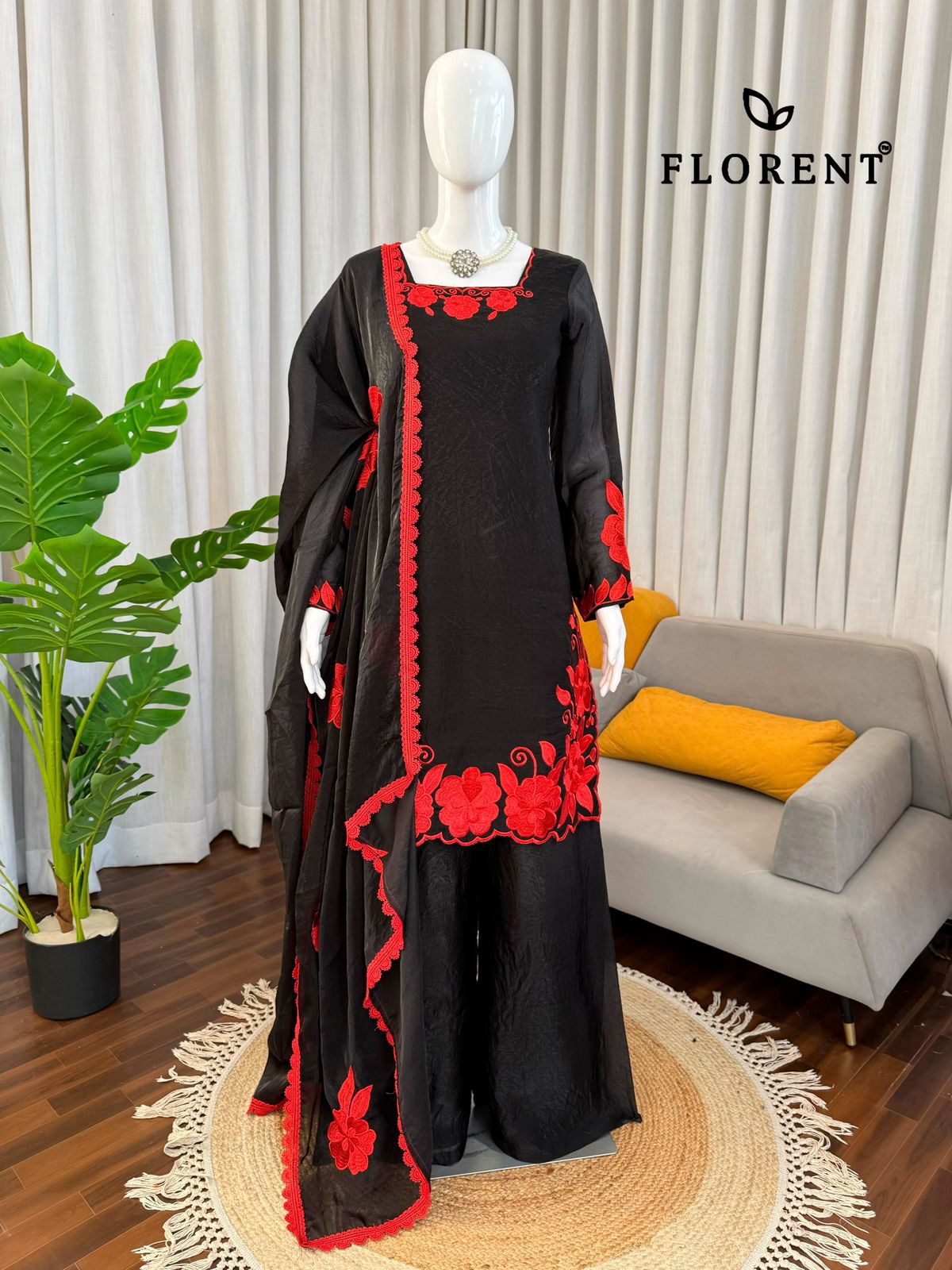 Design 1080-1081 Florent Fendy Silk Pakistani Readymade Suits Wholesaler Gujarat