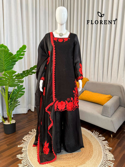 Design 1080-1081 Florent Fendy Silk Pakistani Readymade Suits Wholesaler Gujarat