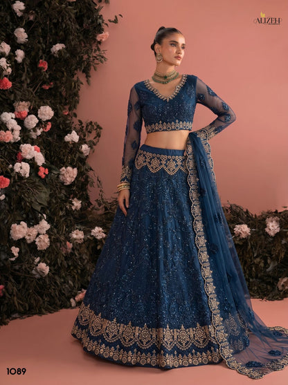 Design 1085-1090 Alizeh Butterfly Net Lehenga Choli Supplier