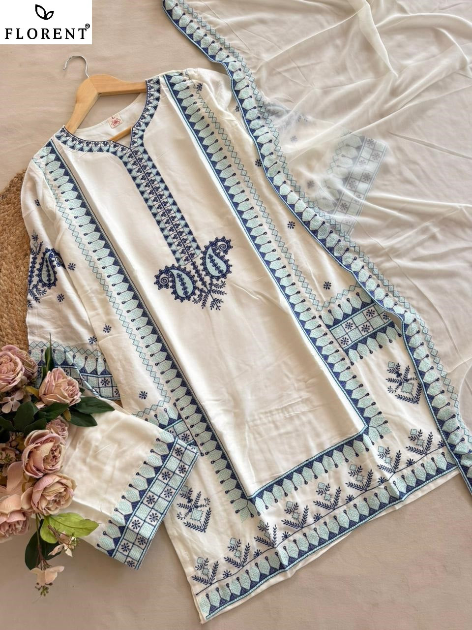 Design 1091 Ab Florent Reyon Pakistani Readymade Suits Wholesale Price