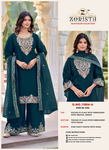 Design 11004 Abcd Zorista Viscose Pakistani Readymade Suits Supplier India