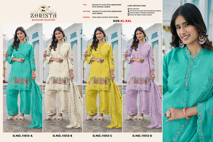Design 11013 Abcd Zorista Viscose Pakistani Readymade Suits Wholesale