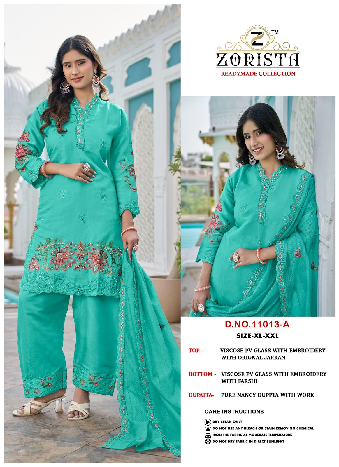 Design 11013 Abcd Zorista Viscose Pakistani Readymade Suits Wholesale