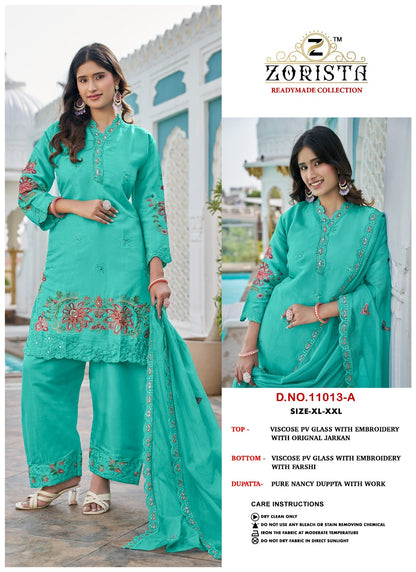 Design 11013 Abcd Zorista Viscose Pakistani Readymade Suits Wholesale