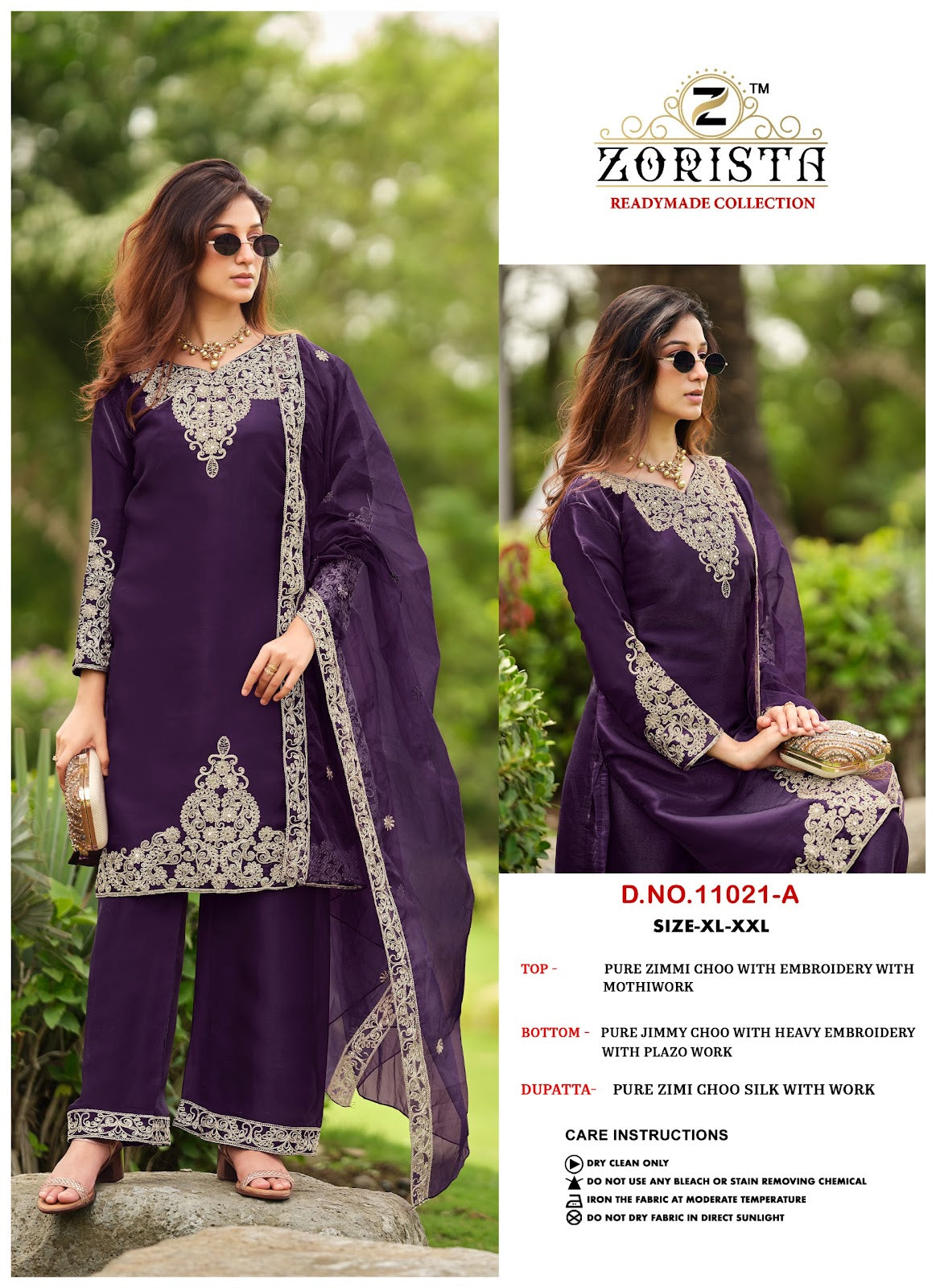 Design 11021 Zorista Jimmy Choo Pakistani Readymade Suits Manufacturer