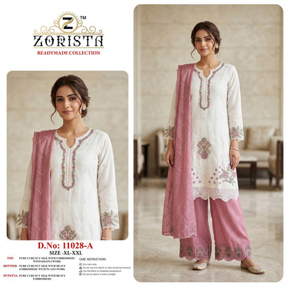 Design 11028 Zorista Crunchy Silk Pakistani Readymade Suits Wholesale
