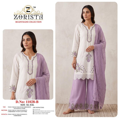 Design 11028 Zorista Crunchy Silk Pakistani Readymade Suits Wholesale