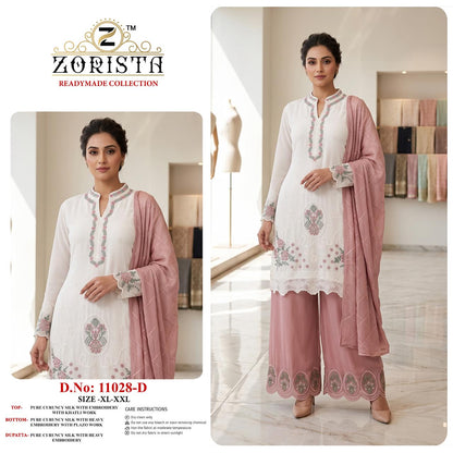 Design 11028 Zorista Crunchy Silk Pakistani Readymade Suits Wholesale