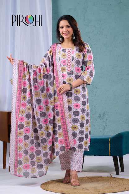 Design 110325 Pirohi Readymade Cotton Pant Suits Exporter