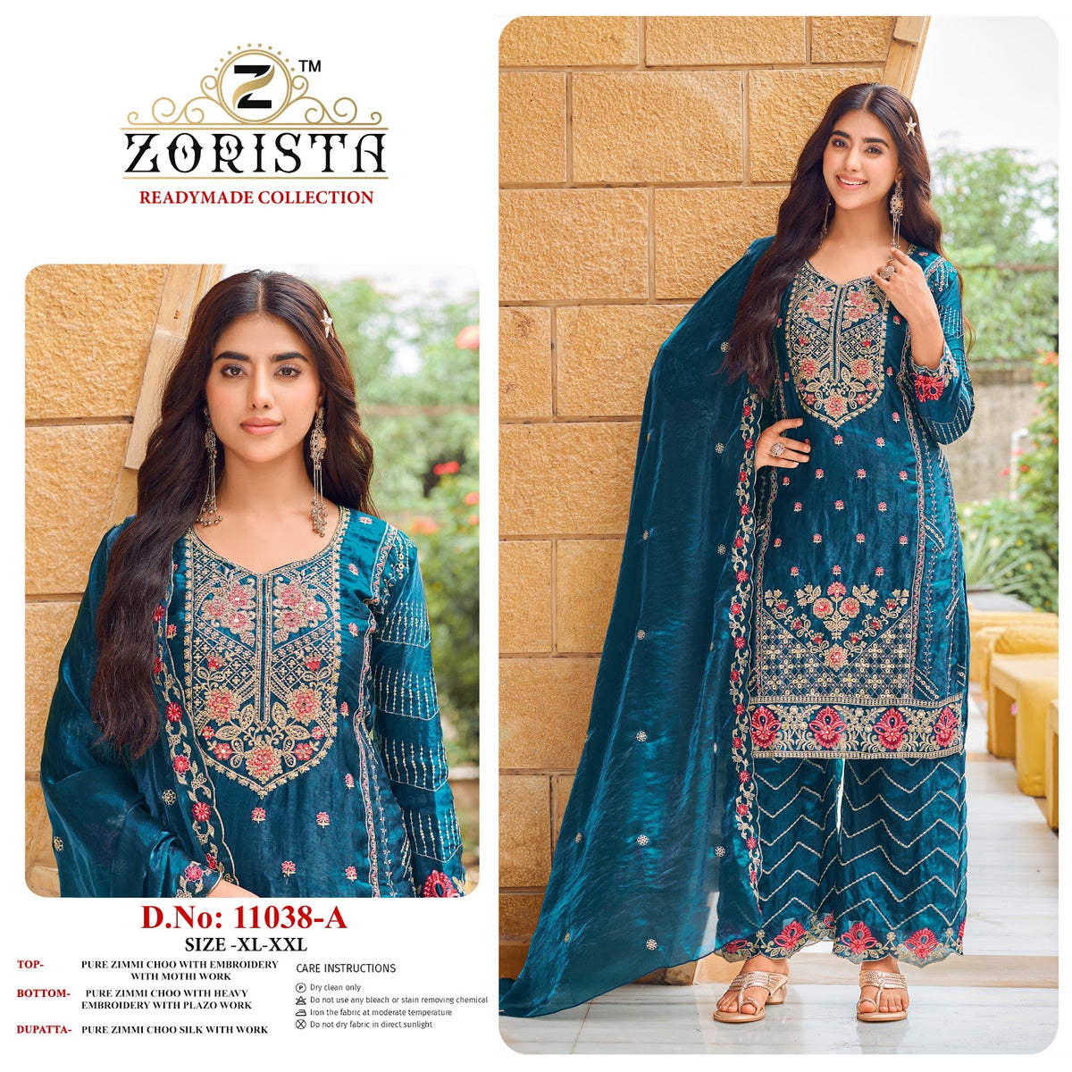 Design 11038 Abcd Zorista Jimmy Choo Pakistani Readymade Suits Exporter