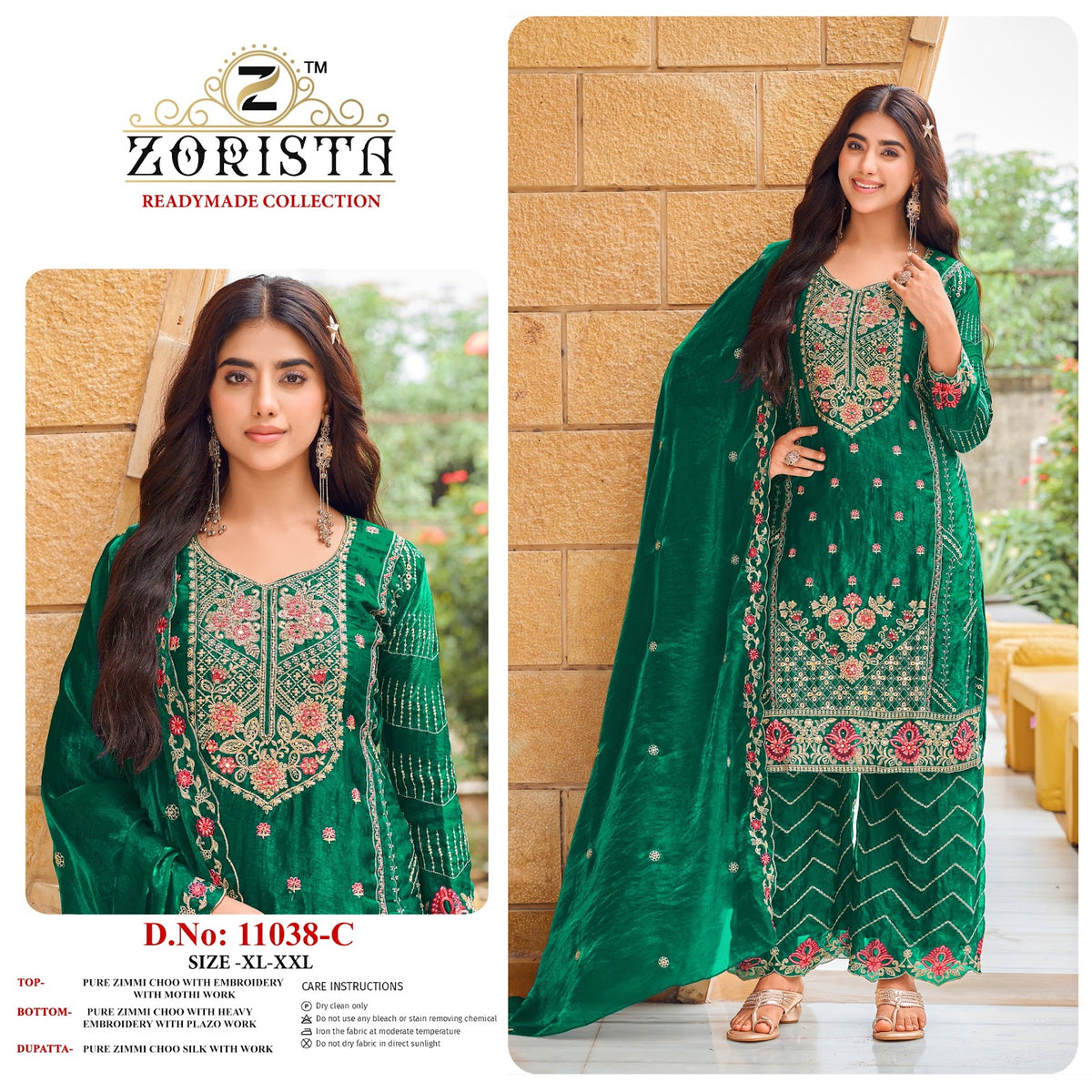 Design 11038 Abcd Zorista Jimmy Choo Pakistani Readymade Suits Exporter