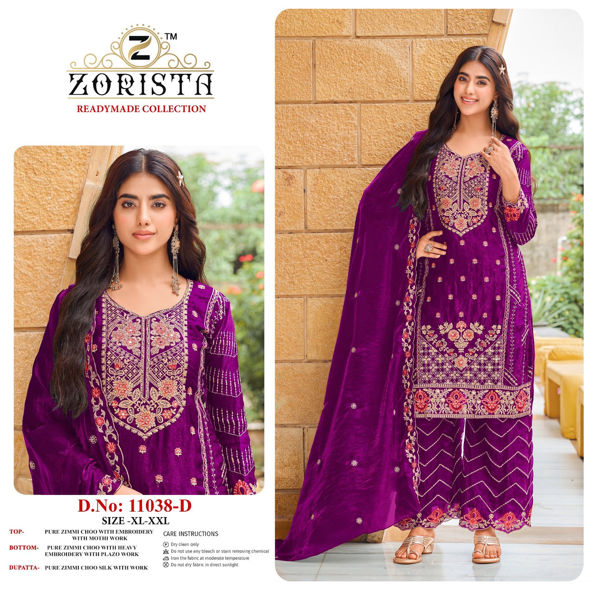 Design 11038 Abcd Zorista Jimmy Choo Pakistani Readymade Suits Exporter