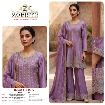 Design 11045 Abcd Zorista Chinnon Silk Pakistani Readymade Suits Manufacturer India