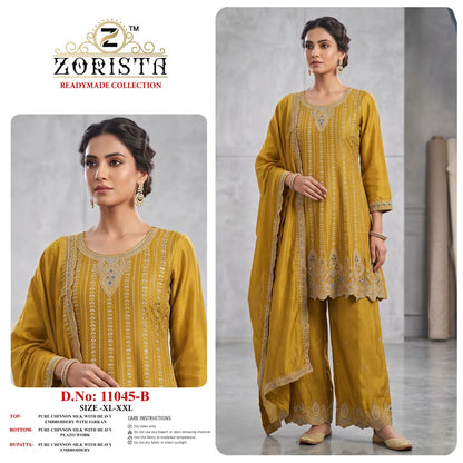 Design 11045 Abcd Zorista Chinnon Silk Pakistani Readymade Suits Manufacturer India