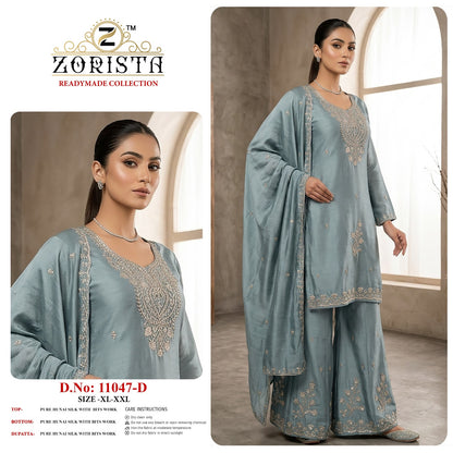 Design 11047 Abcd Zorista Hunai Silk Pakistani Readymade Suits Exporter Ahmedabad