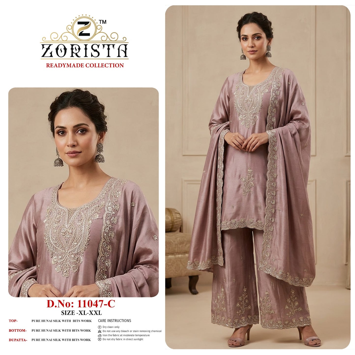 Design 11047 Abcd Zorista Hunai Silk Pakistani Readymade Suits Exporter Ahmedabad
