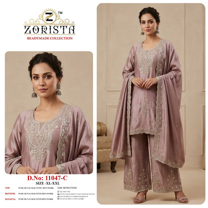 Design 11047 Abcd Zorista Hunai Silk Pakistani Readymade Suits Exporter Ahmedabad