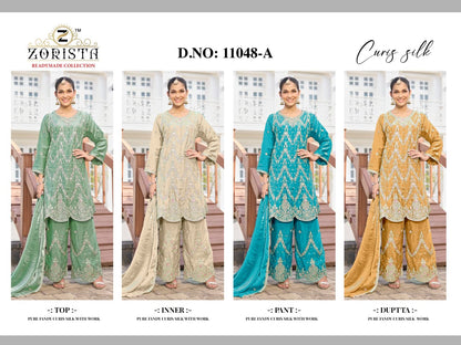 Design 11048A Zorista Fandy Pakistani Readymade Suits Wholesaler Ahmedabad