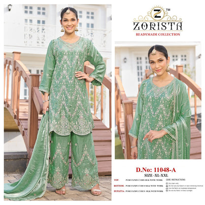 Design 11048A Zorista Fandy Pakistani Readymade Suits Wholesaler Ahmedabad