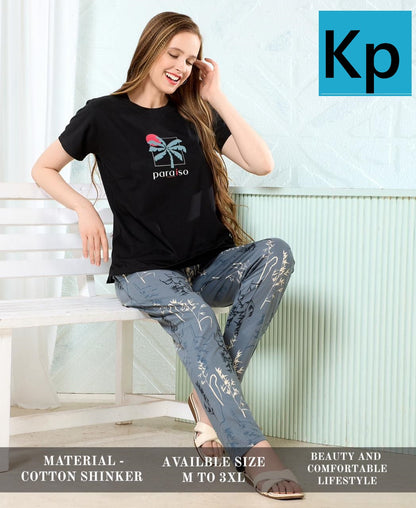Design 1105 Kp Cotton Pyjama Night Suits Manufacturer Ahmedabad