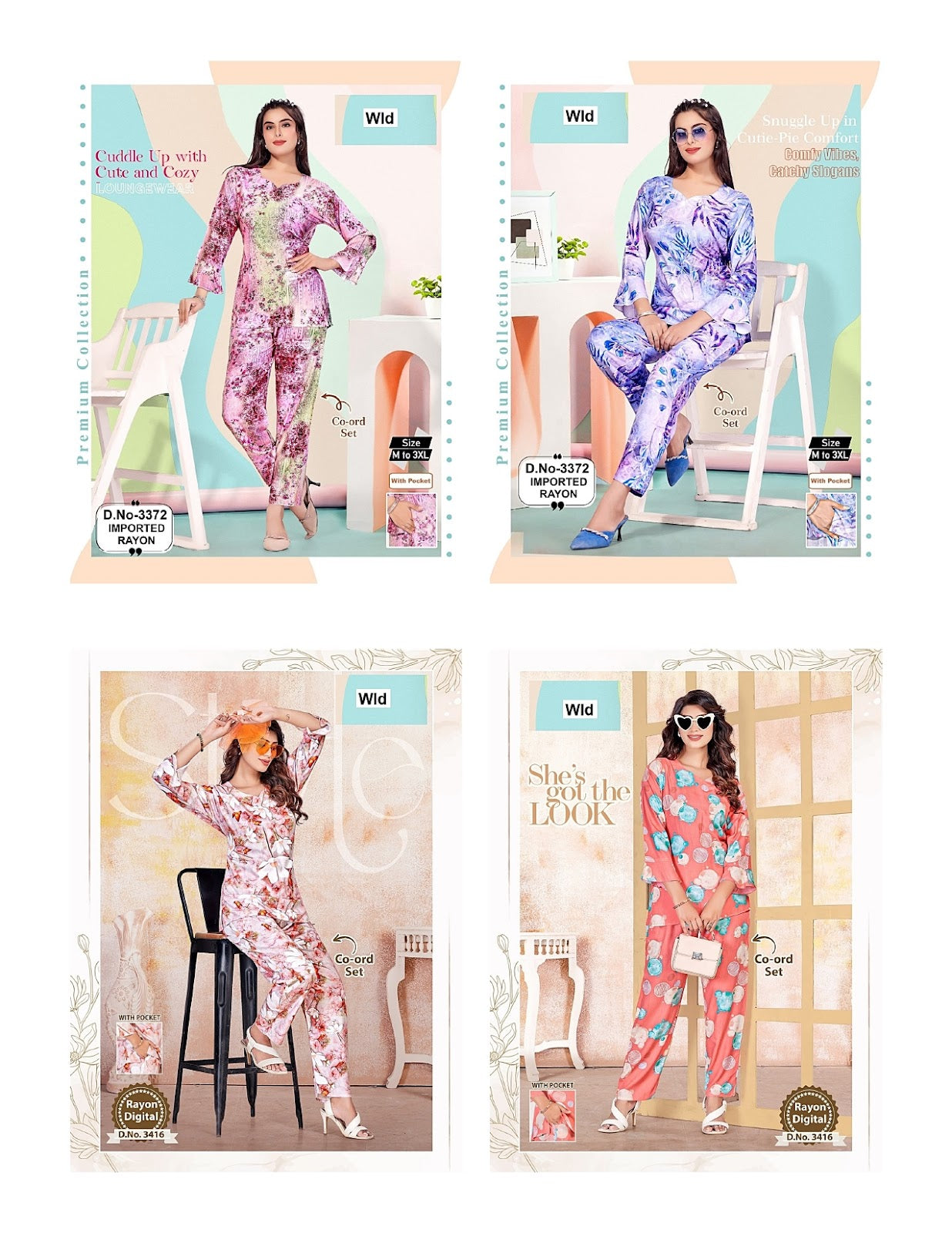 Design 110825 Wld Rayon Co Ord Set Supplier India