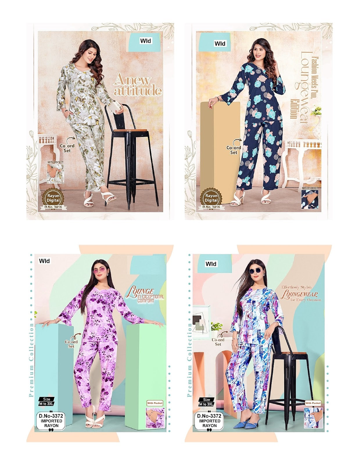 Design 110825 Wld Rayon Co Ord Set Supplier India