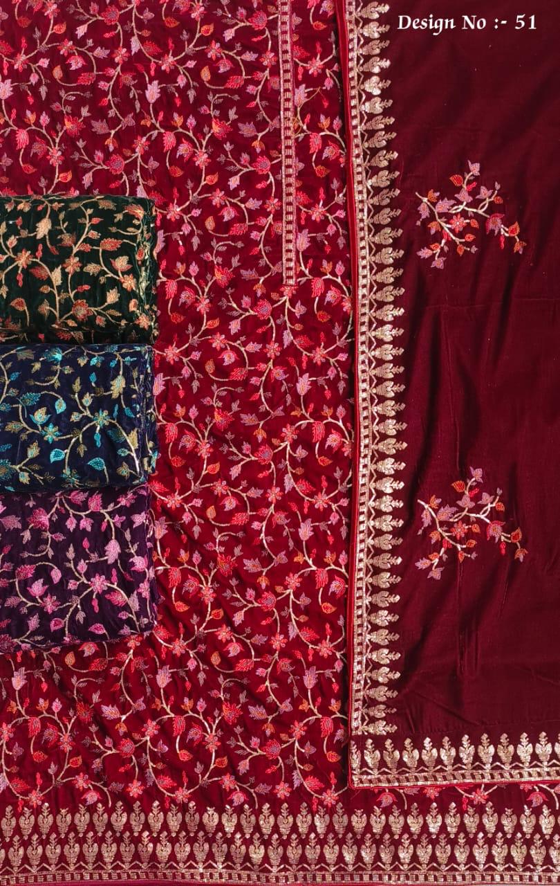 Design 111124 Simar Velvet Suits Exporter Gujarat