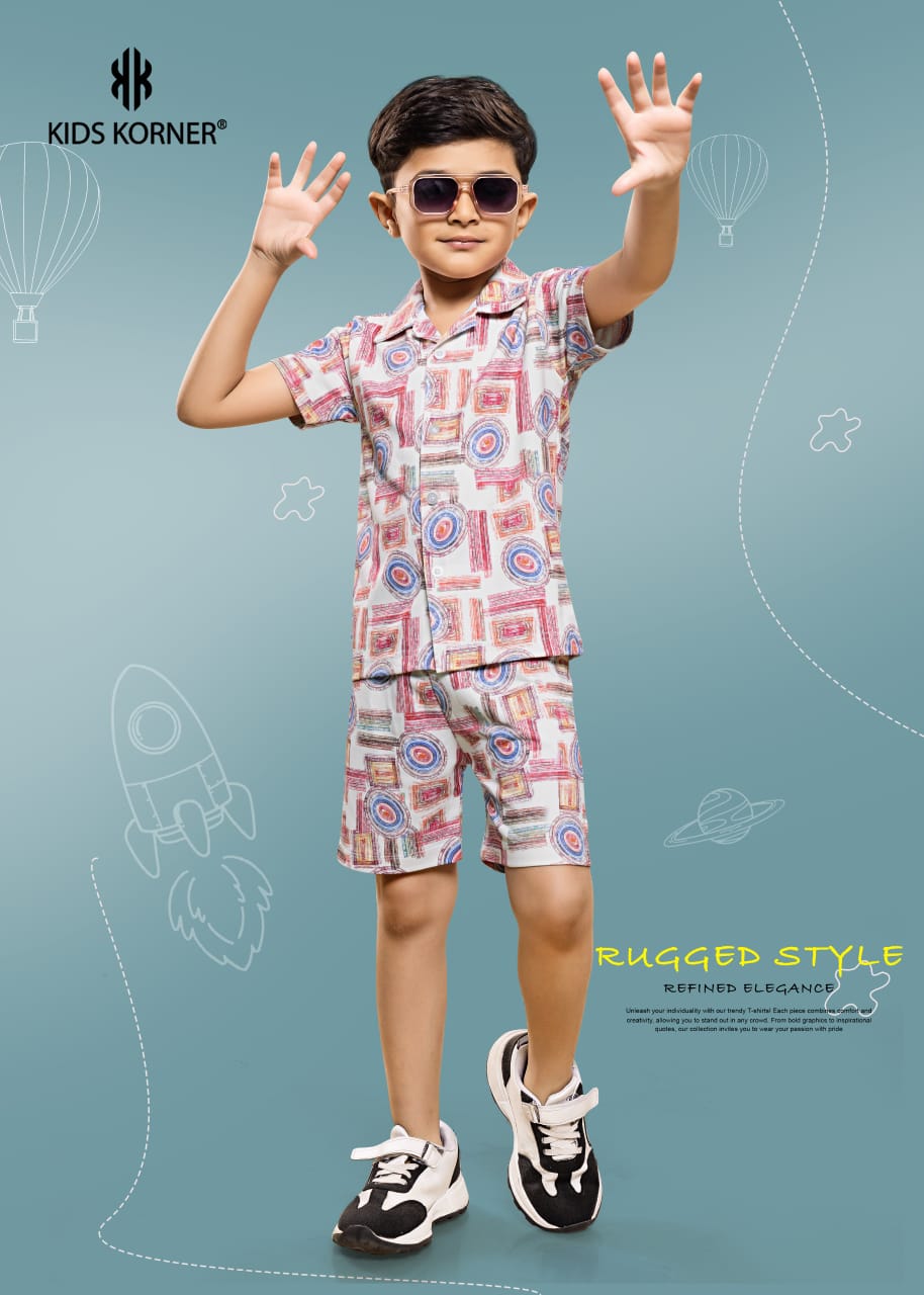 Design 1111 Kids Korner Looper Boys Shorts Set Wholesale Rate
