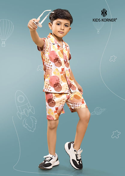 Design 1111 Kids Korner Looper Boys Shorts Set Wholesale Rate