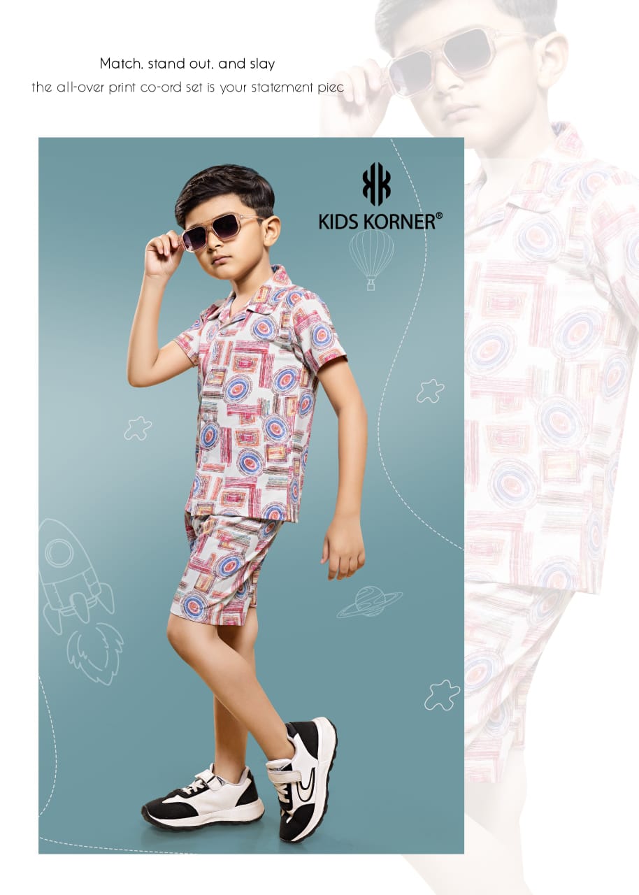 Design 1111 Kids Korner Looper Boys Shorts Set Wholesale Rate