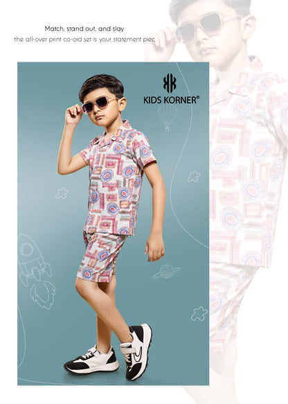 Design 1111 Kids Korner Looper Boys Shorts Set Wholesale Rate