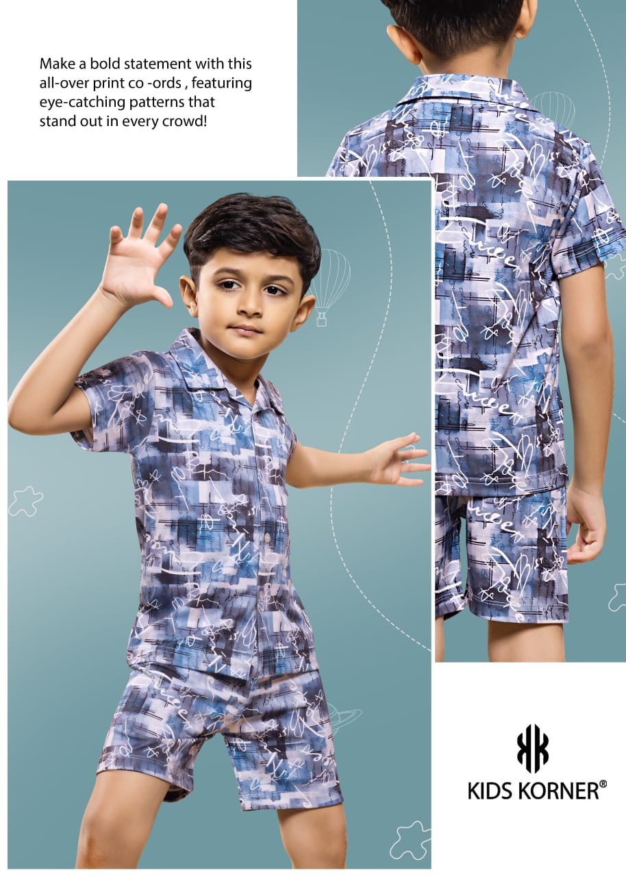 Design 1111 Kids Korner Looper Boys Shorts Set Wholesale Rate