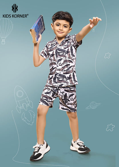 Design 1111 Kids Korner Looper Boys Shorts Set Wholesale Rate