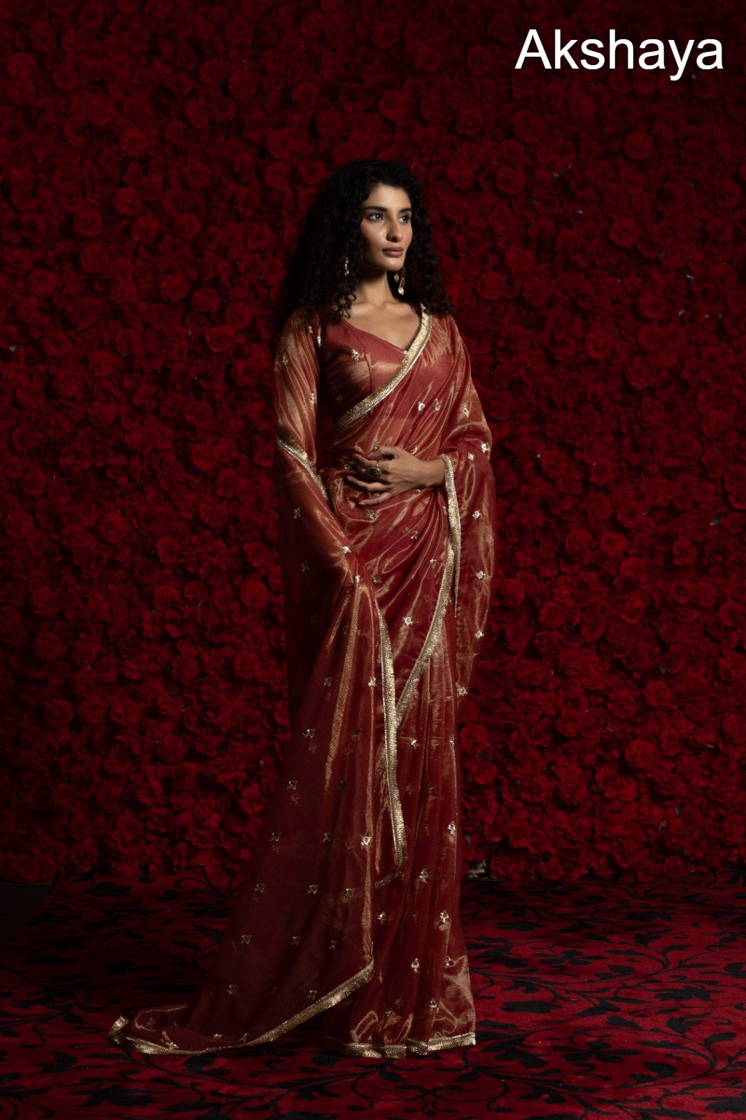 Design 111A To 111E Akshaya Organza Sarees Supplier Ahmedabad