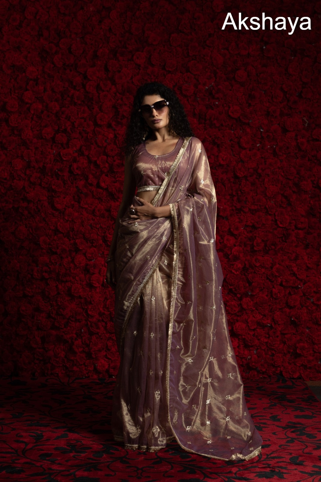 Design 111A To 111E Akshaya Organza Sarees Supplier Ahmedabad