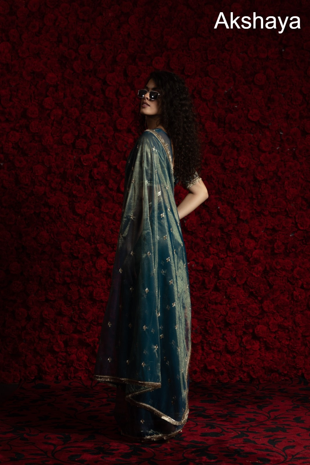 Design 111A To 111E Akshaya Organza Sarees Supplier Ahmedabad