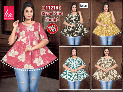 Design 11216-11218 Ksc Rayon Fancy Tops Wholesale