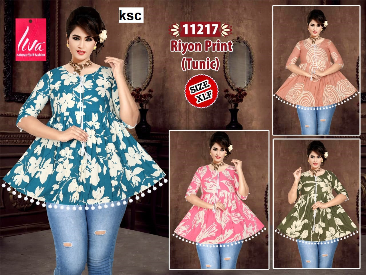 Design 11216-11218 Ksc Rayon Fancy Tops Wholesale