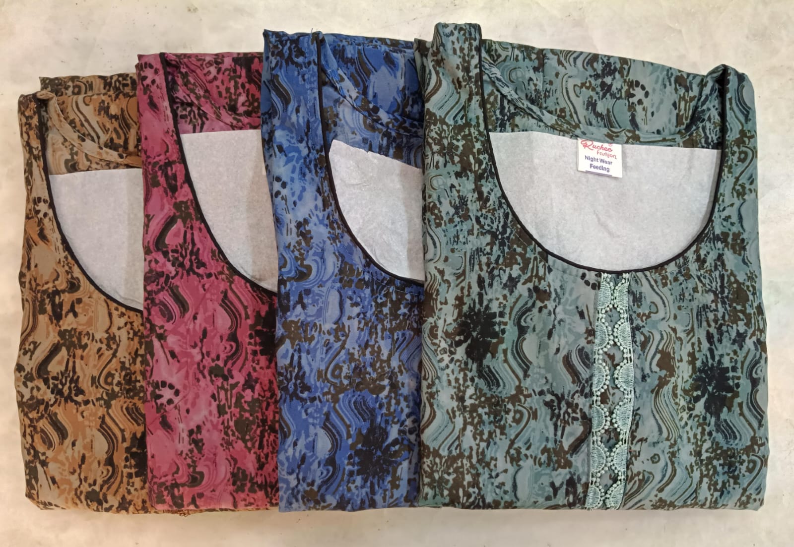 Design 11295-11297 Ruchee Fashion Pv Feeding Night Gown Manufacturer Gujarat