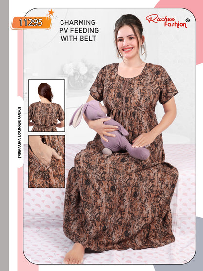 Design 11295-11297 Ruchee Fashion Pv Feeding Night Gown Manufacturer Gujarat