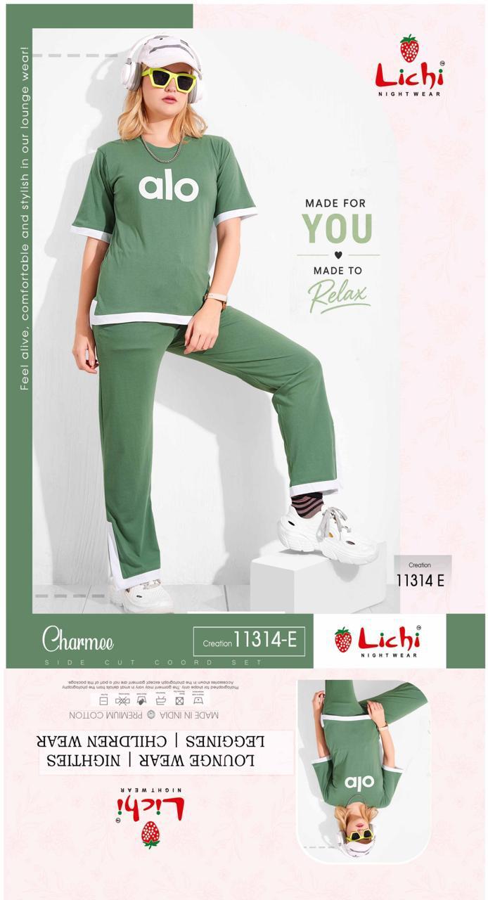 Design 11314 Charmee Lichi Hosiery Co Ord Set Manufacturer Gujarat