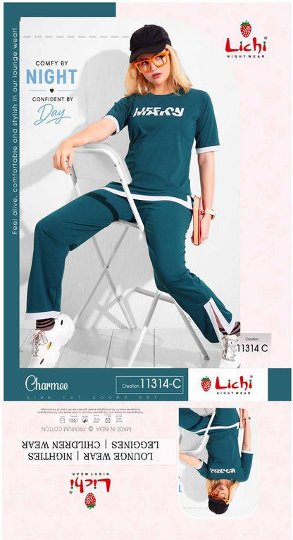 Design 11314 Charmee Lichi Hosiery Co Ord Set Manufacturer Gujarat