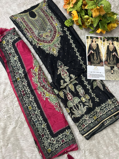 Design 1135 Ziaya Design Viscose Muslin Pakistani Salwar Suits Exporter Ahmedabad