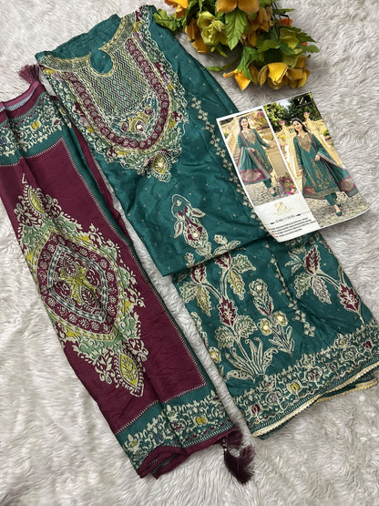 Design 1135 Ziaya Design Viscose Muslin Pakistani Salwar Suits Exporter Ahmedabad
