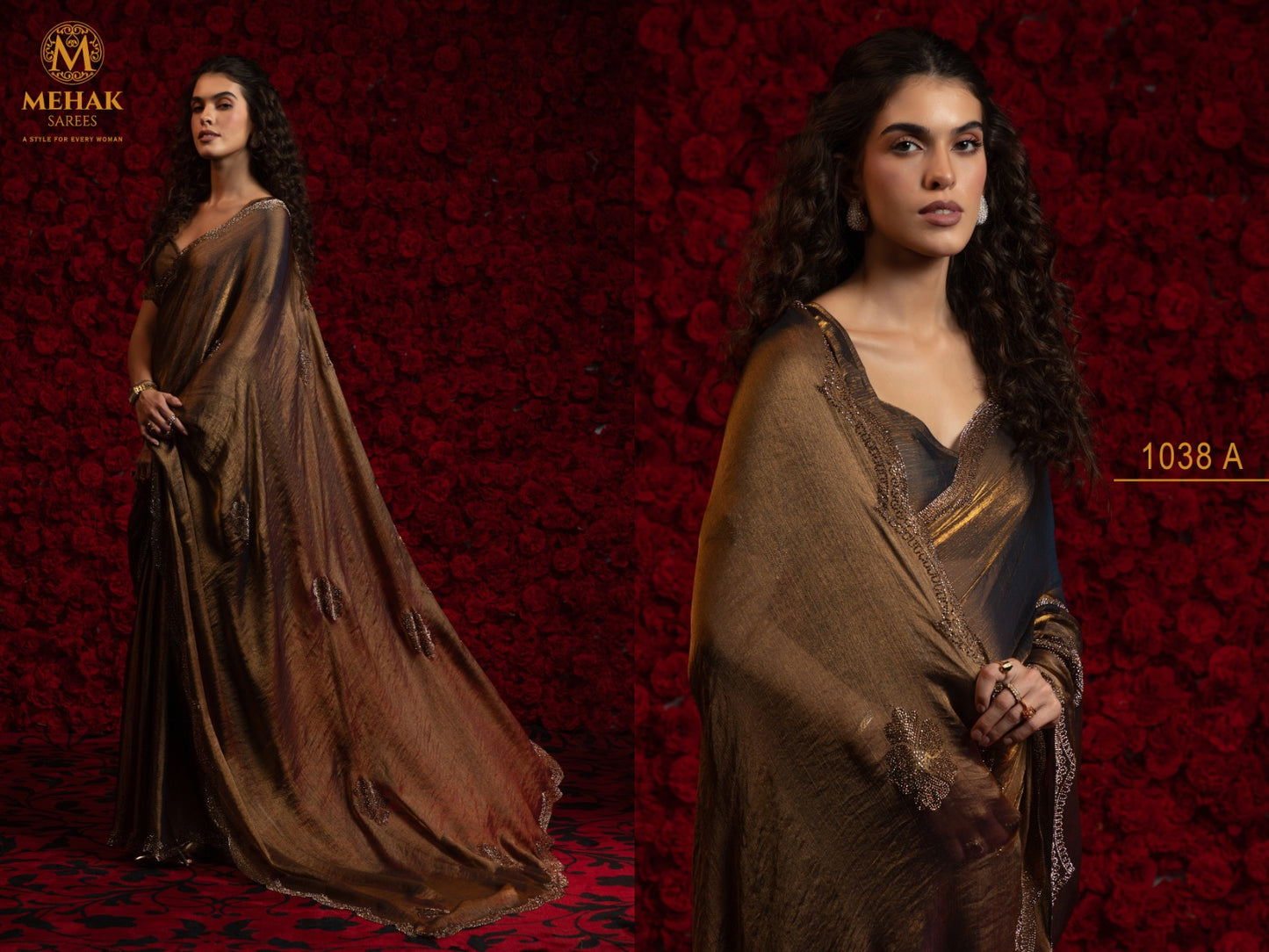 Design 1138A To 1138E Mehek Chiffon Sarees Supplier Gujarat