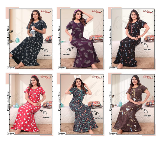 Design 11498 Ruchee Fashion Hosiery Night Gowns Supplier India