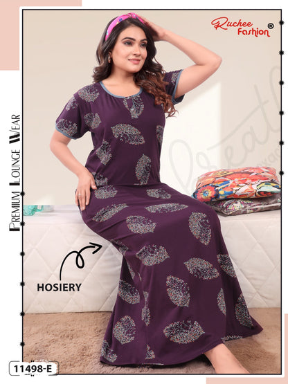 Design 11498 Ruchee Fashion Hosiery Night Gowns Supplier India