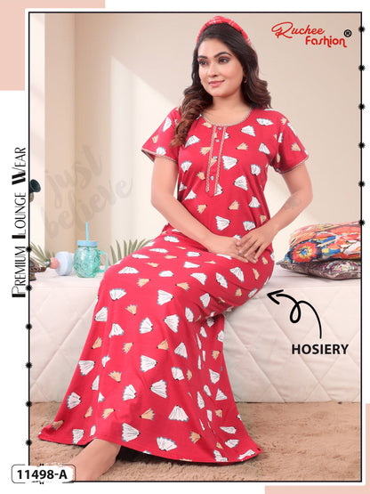 Design 11498 Ruchee Fashion Hosiery Night Gowns Supplier India