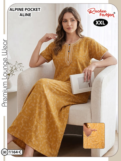 Design 1161-1164 Ruchee Fashion Alpine Night Gowns Wholesaler Gujarat