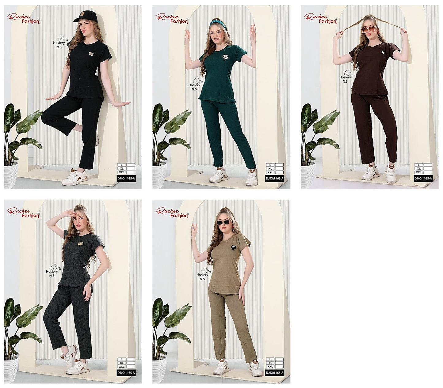 Design 1165-A Ruchee Fashion Hosiery Pyjama Night Suits Wholesale Price